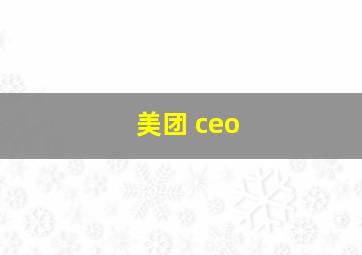 美团 ceo